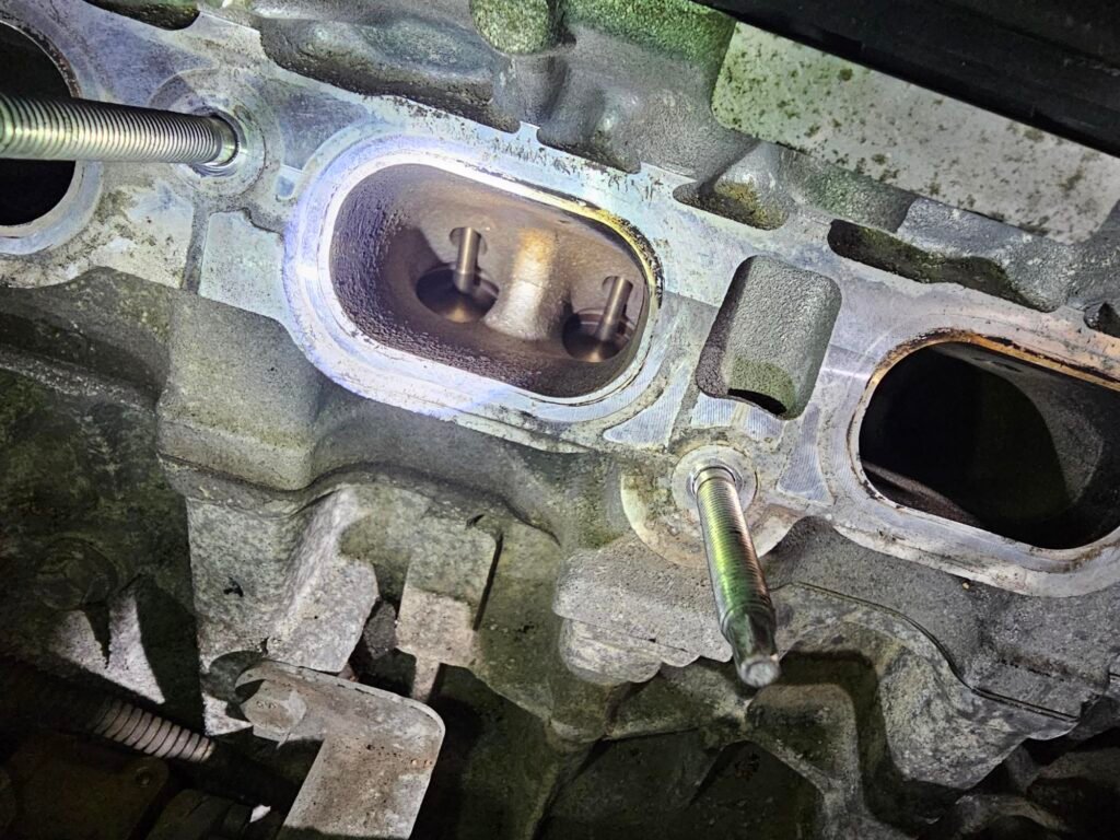 cleaned inlet valve close up